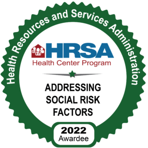 Health Resourses and Services Administration 2022 Badge Awardee - Addressing Social Risk Factors