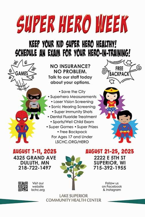 Super Hero Weeks in 2023 - Lake Superior Community Health Center